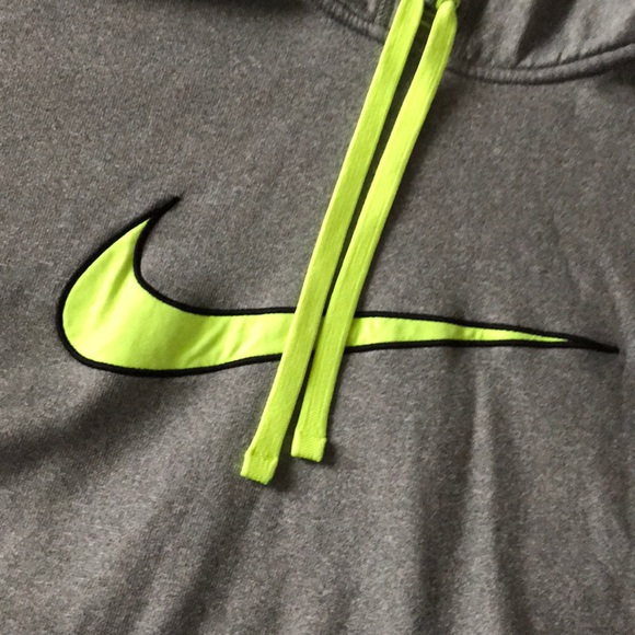 Nike Grey and Volt Colored Hoodie - Picture 2 of 3